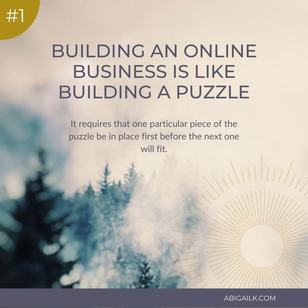 building an online business is like building a puzzle6