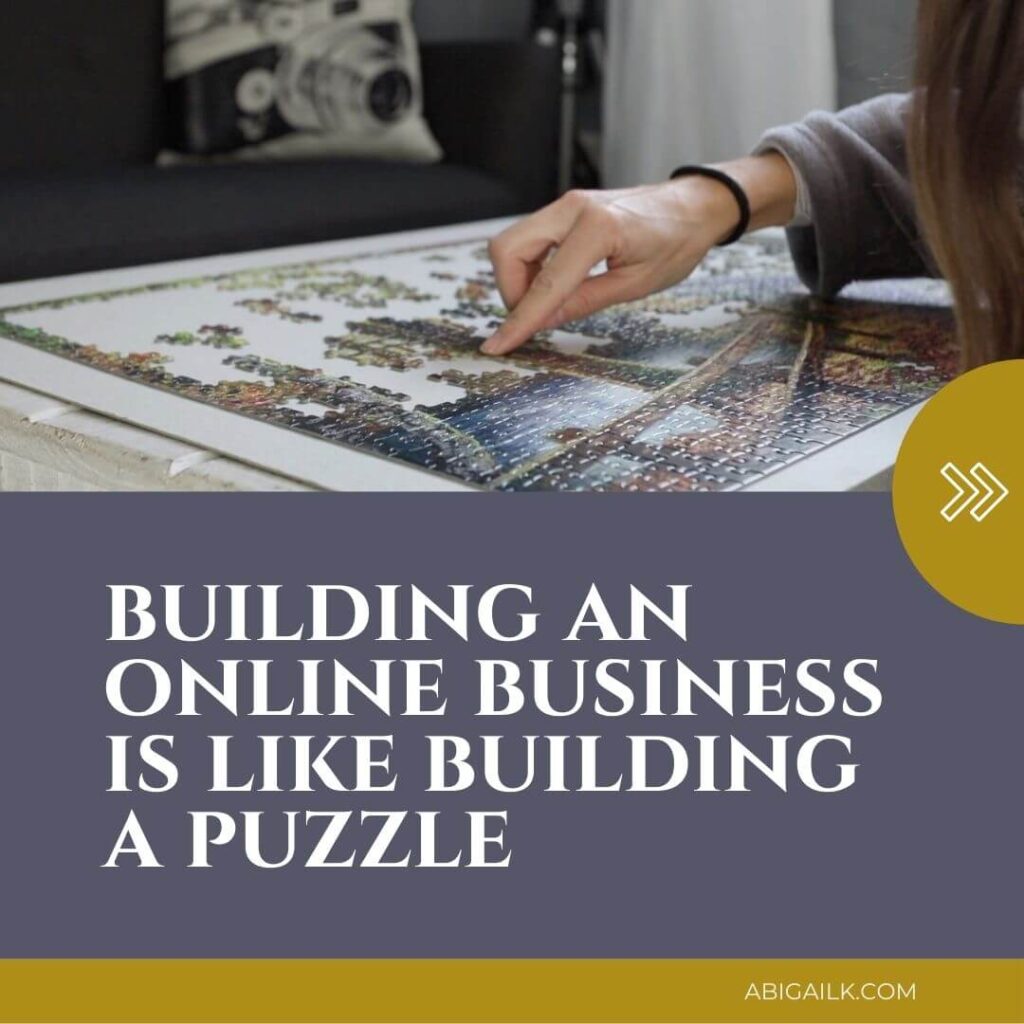 building an online business is like building a puzzle7